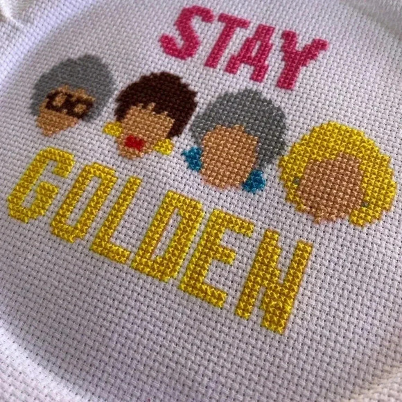 Golden Girls Hand Embroidery Cross Stitch Design Pattern Decor - Picture 6 of 9